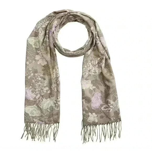 LAUREN Ralph Lauren Krista Floral Double-Sided Oblong Scarf, One Size - Picture 1 of 1